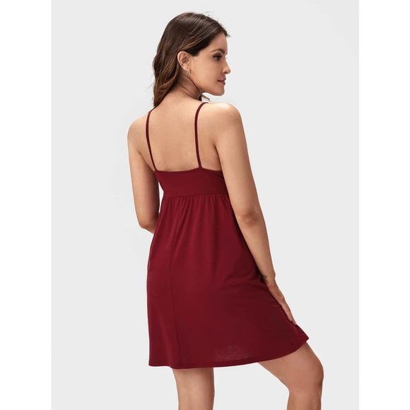 Maternity Slip v neck cami mini Dress black - Picture 10 of 11